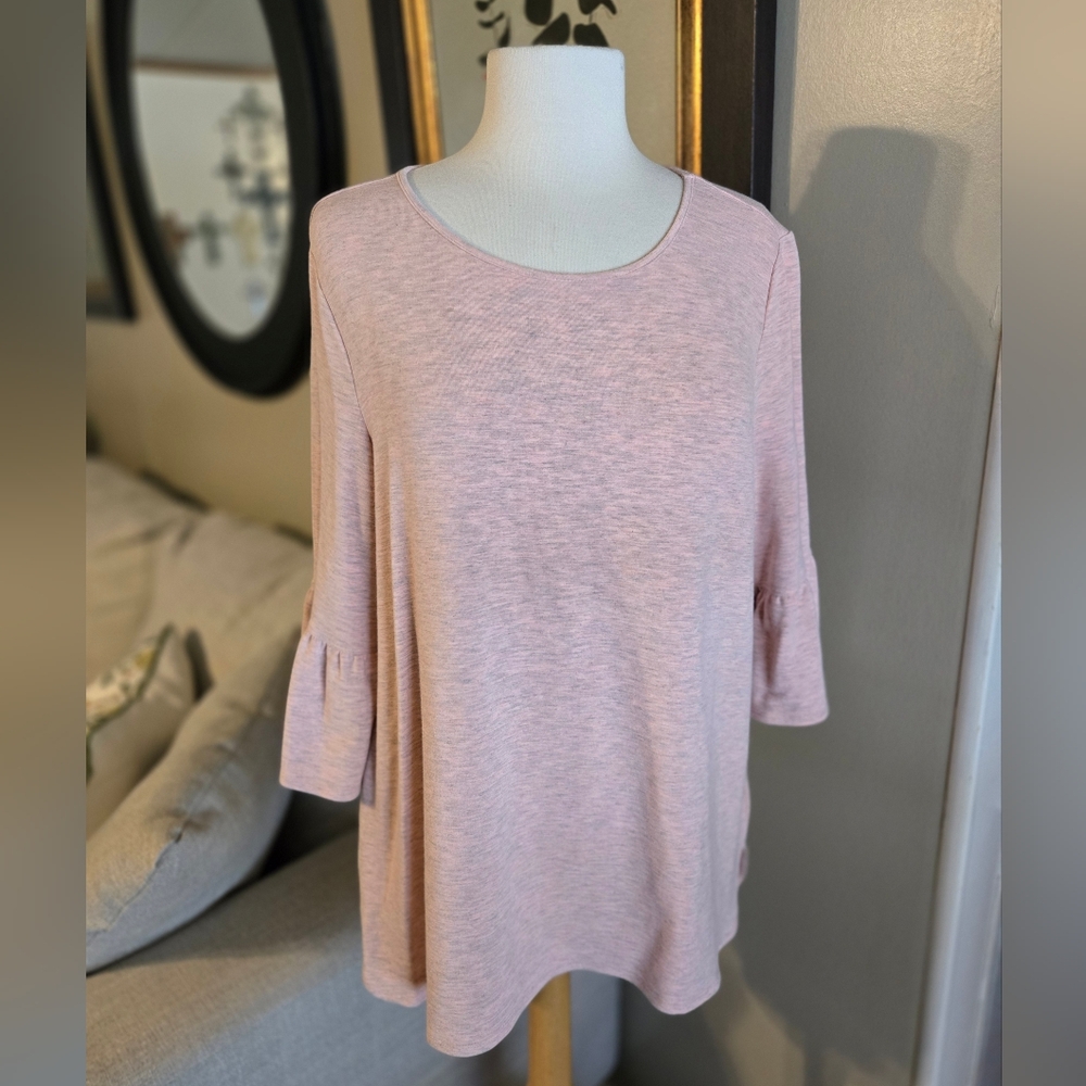 Adrianna Papell Light Pink Tunic Top
